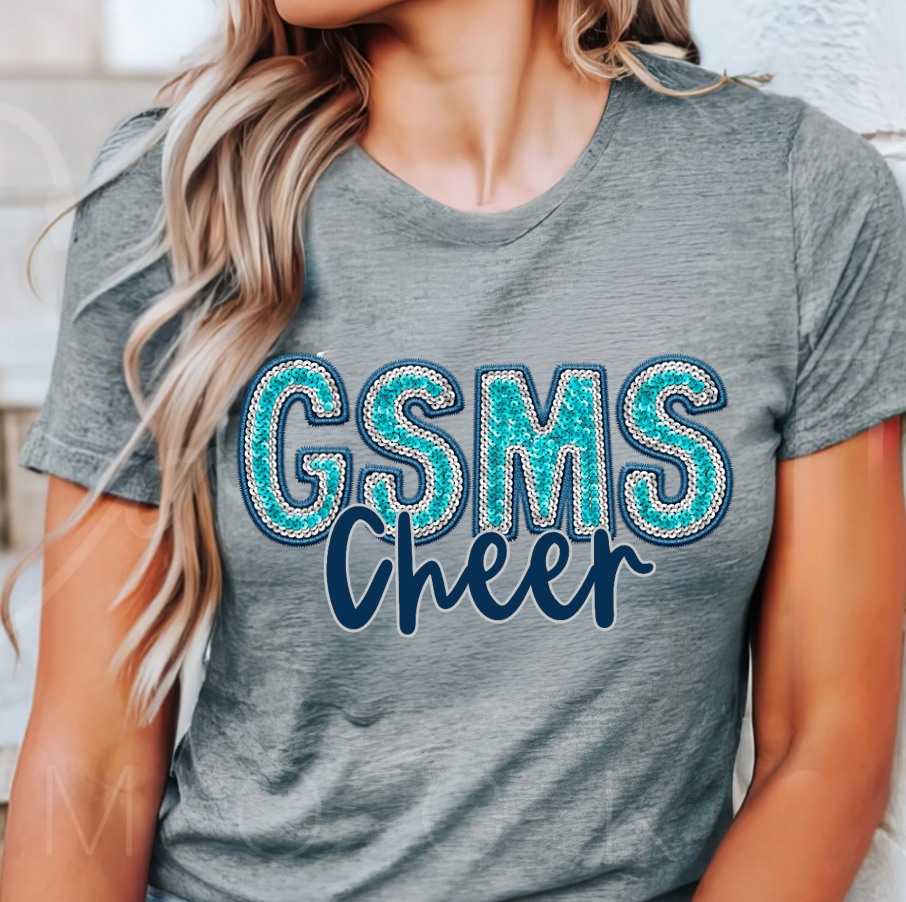 GSMS Cheer Faux Sequin Tee