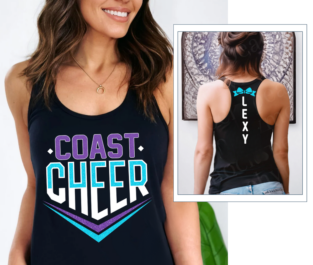 COAST Glitter Tank | Tee (Personalization Available on Back)