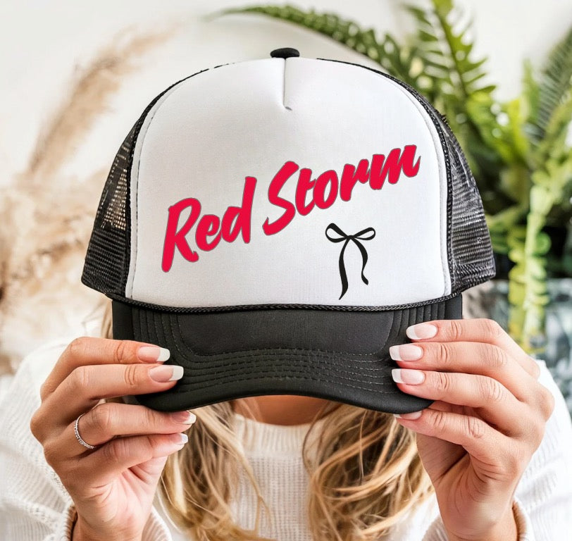 Red Storm Foam Bow Hat