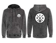 Load image into Gallery viewer, HFA Black Mineral Wash Hoodie
