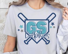 Load image into Gallery viewer, HOME PLATE WITH BATS -- CUSTOM TO ANY TEAM/COLORS
