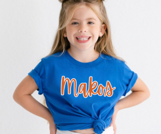 Makos-orange trimmed in white