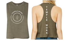 Load image into Gallery viewer, TW Round Logo Razorback Crop Tank
