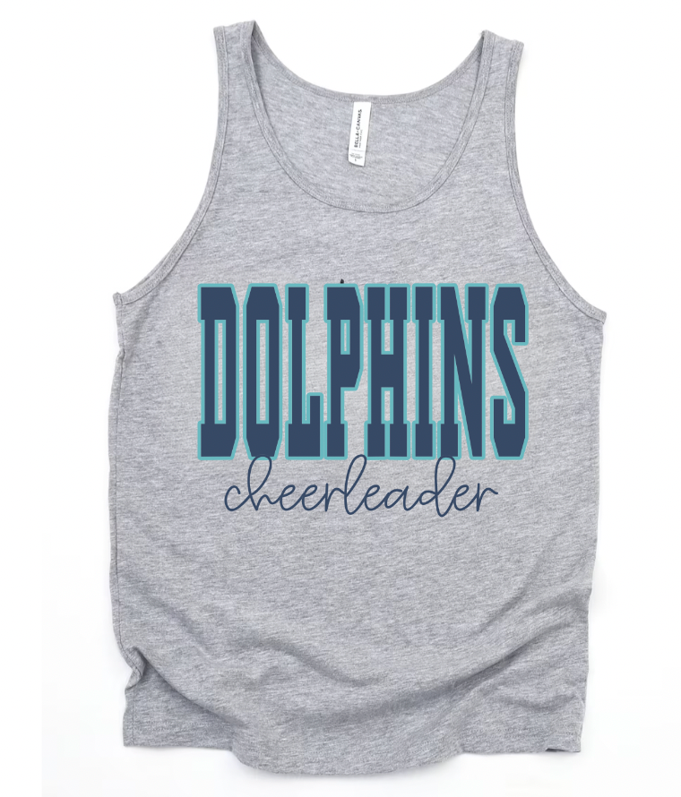 Dolphins Cheerleading Tee | Tank | Sweatshirt (All Sizes)