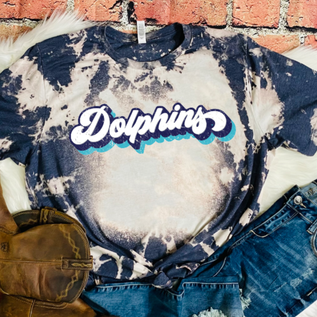 Dolphins Retro Bleached Tee