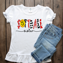 Load image into Gallery viewer, Girls Short Sleeve Ruffle Tee
